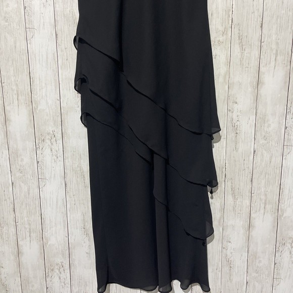 VINTAGE 80's‎ SIZE 12 VIRGO BLACK EVENING DRESS - Picture 7 of 8